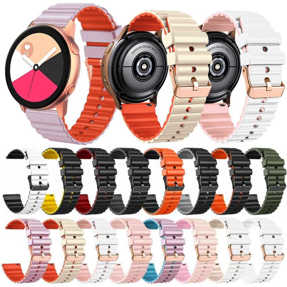 Durable Sport Silicone Strap for Samsung Watch 3/4/5 Pro/6 Classic/Active 2