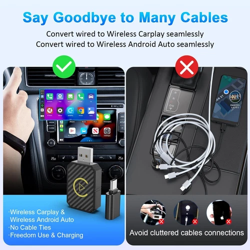 2-in-1 Wireless Carplay Android Auto Wireless Adapter & Carplay Wireless Adapter - Picture 6 of 6