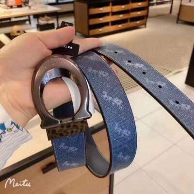 coach sculpted reversible belt