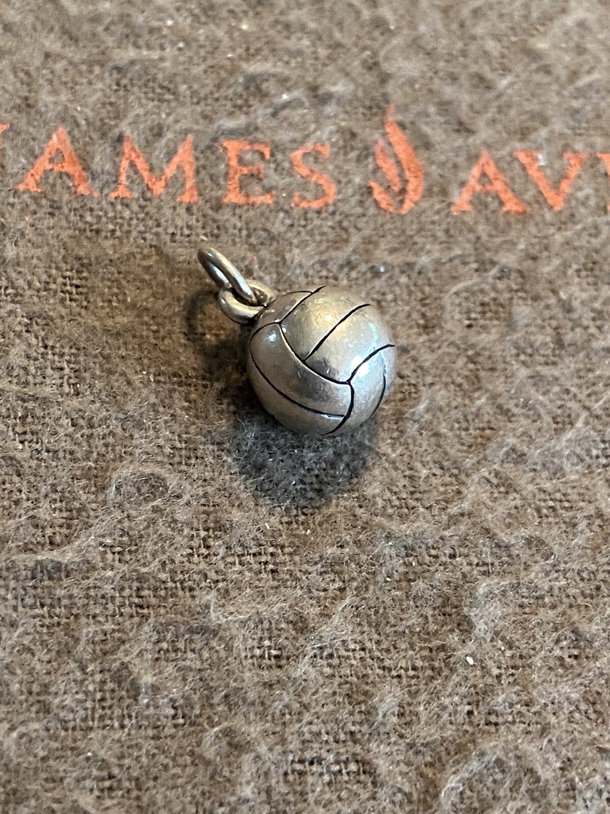 James Avery 3D Volleyball Charm Sterling Silver Gem