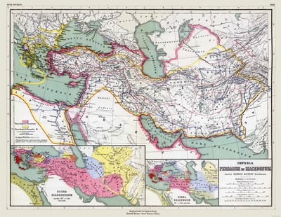 Historic Map - Middle East Persian Macedonia Empires - Kiepert 1903 - 29.74 x 23