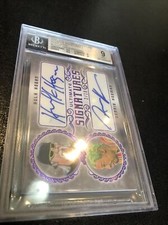 HULK HOGAN/DENNIS RODMAN 2020 LEAF ULTIMATE WRESTLING PURPLE DUAL AUTO BGS 9 