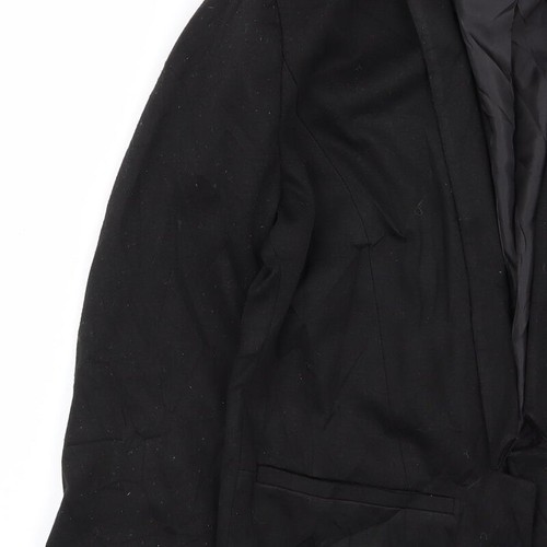 Miss Selfridge Womens Black Polyester Blend Blazer Size 8 - Picture 9 of 12