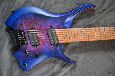 ギター NK NK guitar 7 Strings Headless Electric Guitar Blue and Purple