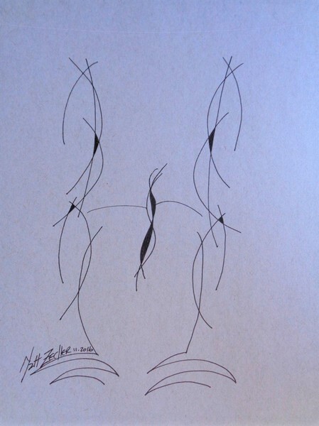 Matt Zedler Original | Drawing  | #A152 | 1 of 1 | 9 x 12" | Black Ink | $150