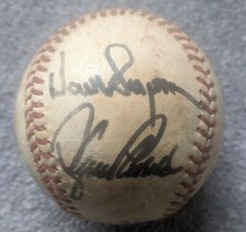 Signed 1980s Detroit Tigers Baseball Sparky Andersen Willie Horton Petry Parish