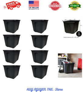 mainstays 8 18 gallon storage plastic lid