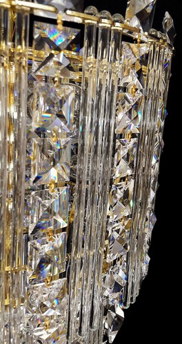 Set of THREE (3) Schonbek-Swarovski Art Deco MCM Chandeliers - Picture 6 of 9