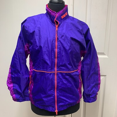 VTG Insport Gore-Tex Women Large Warm-up Windbreaker Jacket Neon