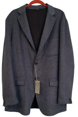 BRIONI Men s Giacca Soft Jacket Size XL Handmade Gray Wool Silk Cashmere Italy