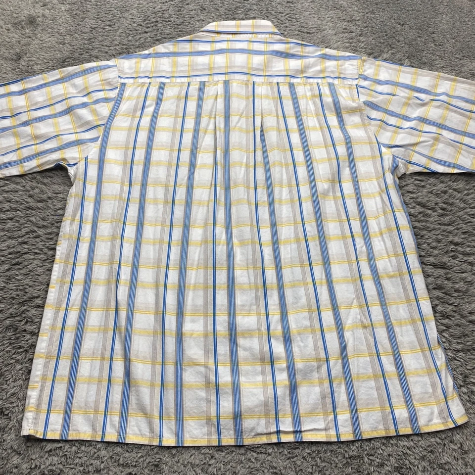 Camisa De Colección Southpole Hombres 2XL Amarilla A Cuadros Manga Corta Años 90 Y2K Abotonada Hip Hop Foto 2 de 4