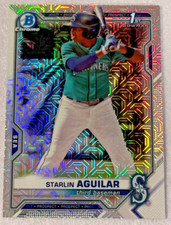 Starlin Aguilar 2021 Bowman Chrome MOJO SP #BCP-249 1st Bowman