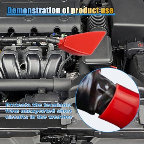 Car Battery Terminal Covers, PVC Plastic Car Battery Pile Head Protector 6PCS - Picture 3 of 6