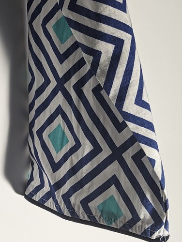Top envolvente Almatrichi Madrid España bordado diamante azul blanco talla 46 algodón - Imagen 5 de 14