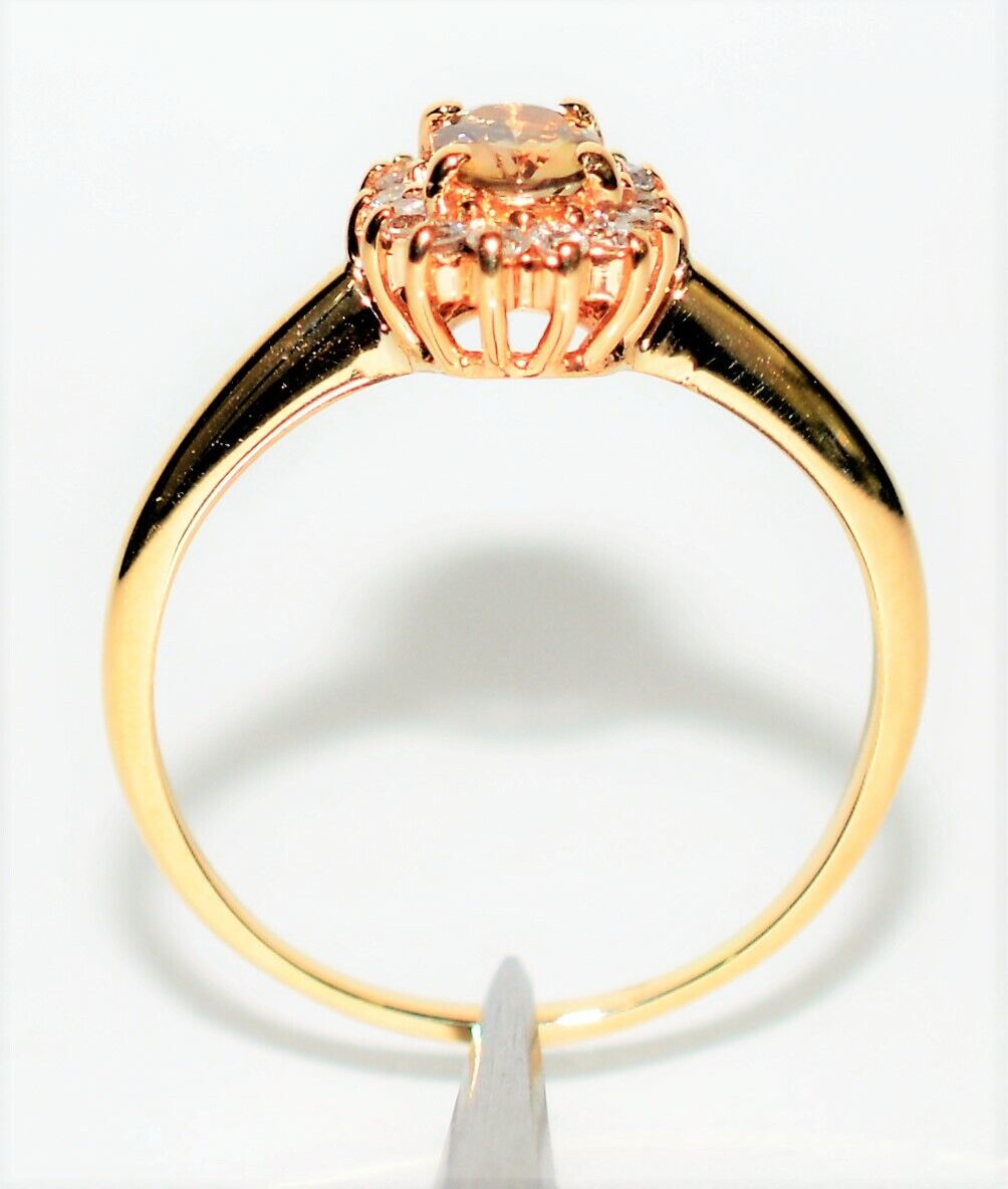 Natural Unheated Tanzanite & Diamond Ring 14K Sol… - image 3