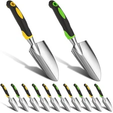Yaocom 12 Pcs Garden Shovel Aluminum Alloy Heavy Duty Trowel Garden Tool Smal...