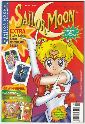   SAILOR MOON #14/1999 + Beilage/Extra Bügelbild & Poster Ehapa COMICHEFT TOP Z1