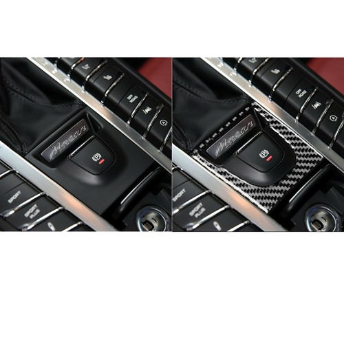 Carbon Fiber Electronic Handbrake P Button Frame Trim For Porsche Macan 14-2021 - Picture 3 of 9
