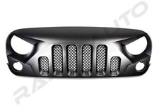 Matte Black Skull Style Front Replacement Grille Fit For 07-18 Jeep Wrangler Jk