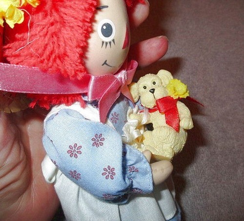 Llave de latón trapo Ann cachorro amor muñeca porcelana hilo pelo mejores amigos perro bebé - Imagen 3 de 11