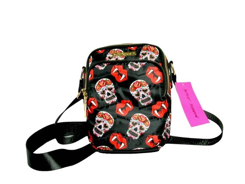 Betsey Johnson Black Skull-Embossed Mini Backpack Betsey Johnson Skulliclouis Mini Backpack | eBay main image 2