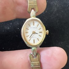 Vintage Women's Helbros Quartz Watch S 014181 Y481 NEEDS BATTERY