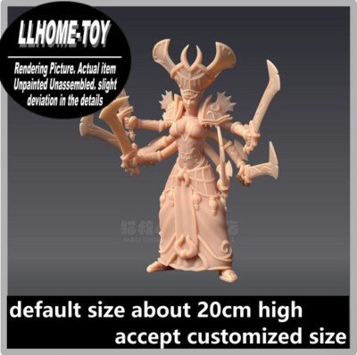 Game Mother Shahraz Six Arms Resin 3D Print GK Figure DIY Model Unpainted