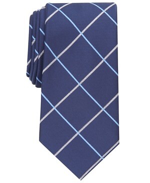 Club Room NAVY Men's Grid Tie, US One Size - Picture 1 of 1