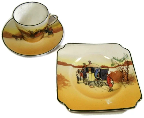 Royal Doulton Series Ware Coaching Days Trio Cup Saucer & Plate