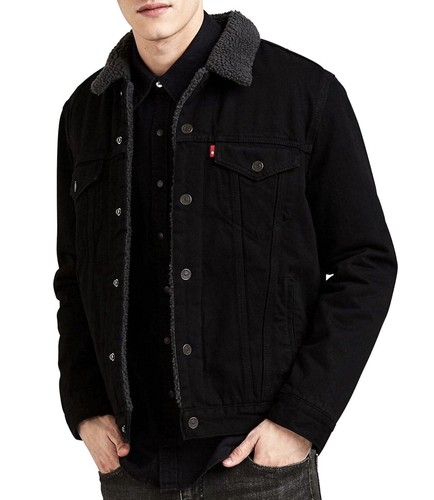LEVIS Sherpa Trucker Jean Jacket Black 