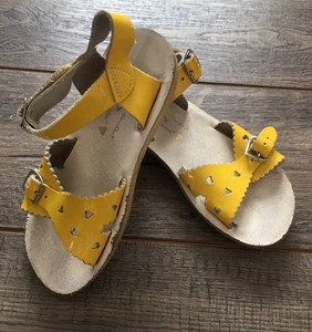 yellow saltwater sandals