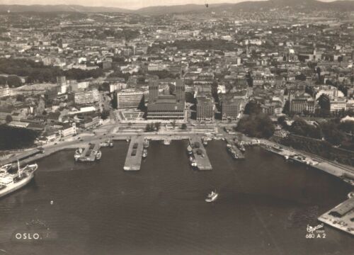Norvège Oslo Aerial View Vintage Cppr BS18 - 第 1/2 張圖片