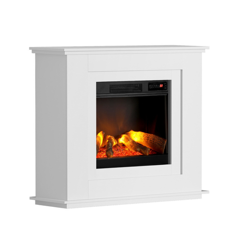 Devanti Electric Fireplace Mantel Portable Wood Heater 3D Flame Effect 2000W - Picture 23 of 27