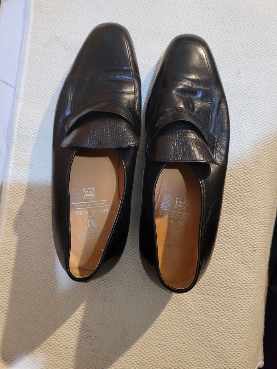 BRUNO MAGLI Vintage Slip On Dress Penn Loafers Soft Black  display picture 2