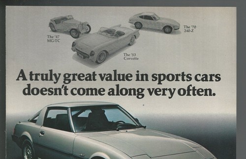 1979 MAZDA RX-7 advertisement, Mazda RX 7 GS, silver car print ad - Picture 2 of 3