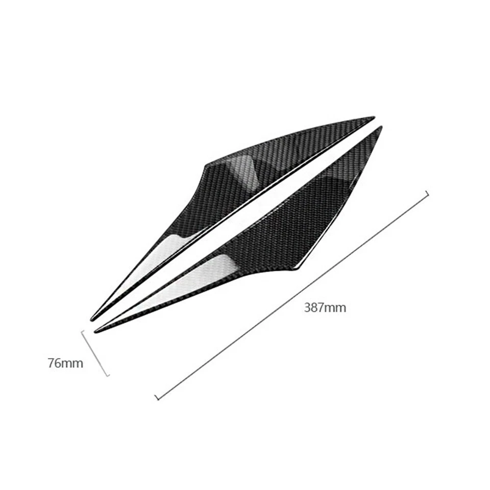 2Pcs For Mazda3 Axela 2014-2016 Carbon Fiber Headlight Eyelid Eyebrow Cover Trim Foto 4 de 4