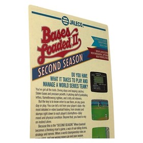 Bases Loaded 2 Second Season Toys R Us Vidpro Display Card 5x7 Nintendo NES
