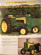 John Deere Model 630 Tractor Green magazine JD hay rake