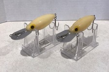 LOT OF 2 Pre Rapala Storm Hot N Tot Thin Fin AH9 WHITE BONE Crankbait Plug Lure