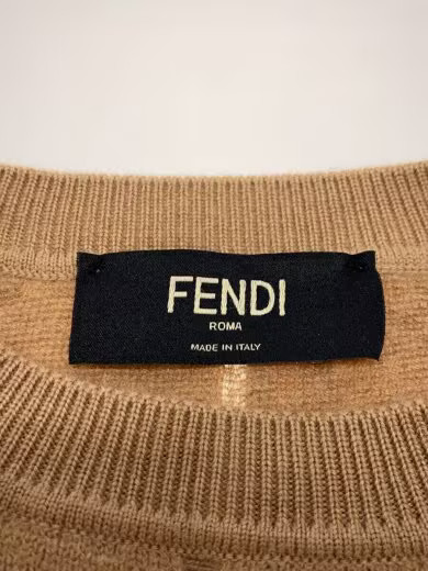 FENDI/Knit sweater (thin)/44/Wool/BEG/Solid thumbnail 3
