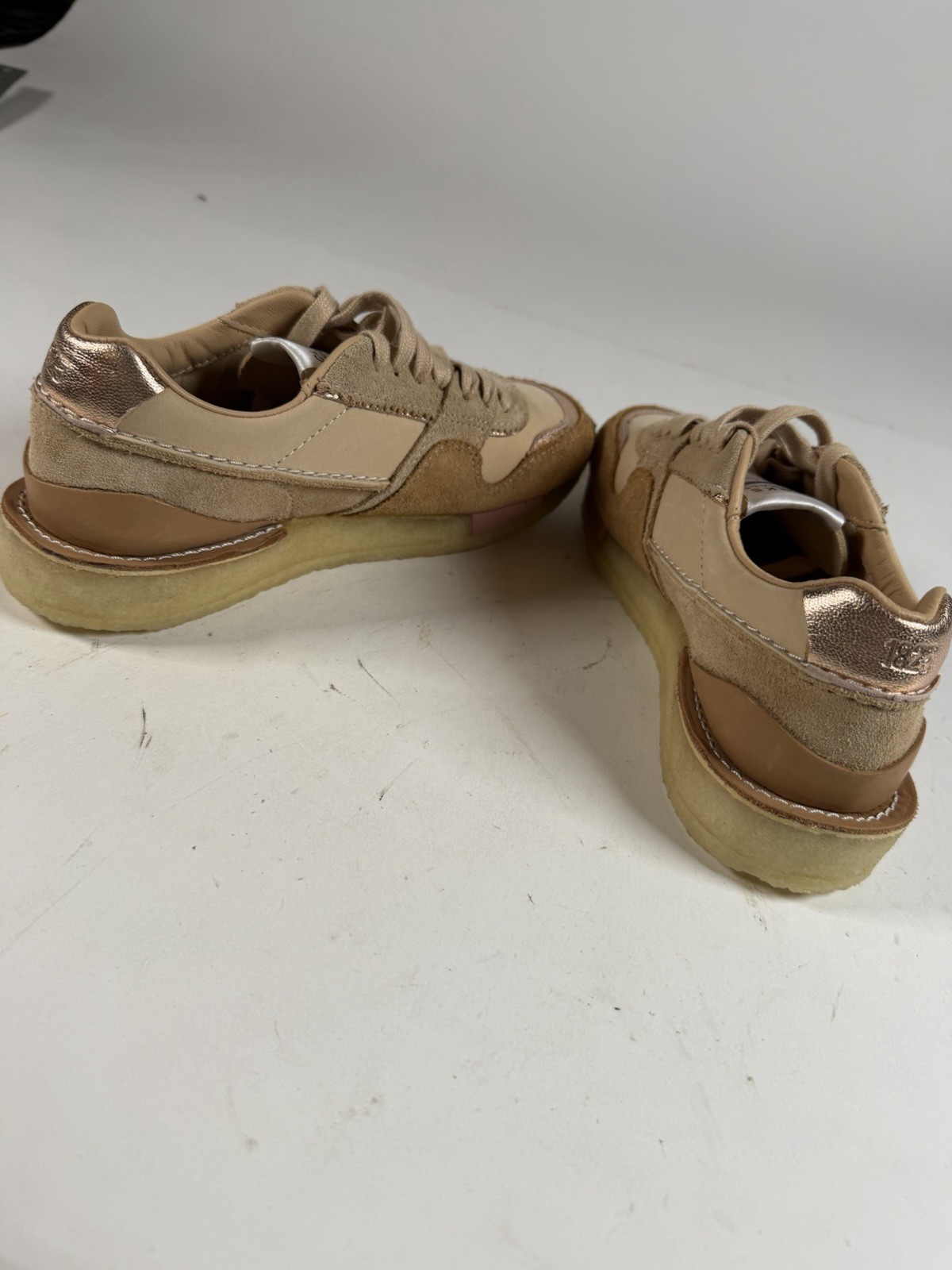 Clarks Originals Tor Run Light Tan Combination Casual Lifestyle Shoes Womens 6.5 image 4