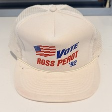 Vintage Ross Perot For President Hat American Election Trucker Snapback Mesh 92