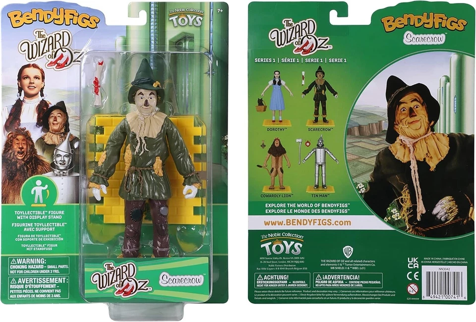 Figura BendyFigs The Noble Collection - El Espantapájaros Mago de Oz 7,5 pulgadas Foto 3 de 4