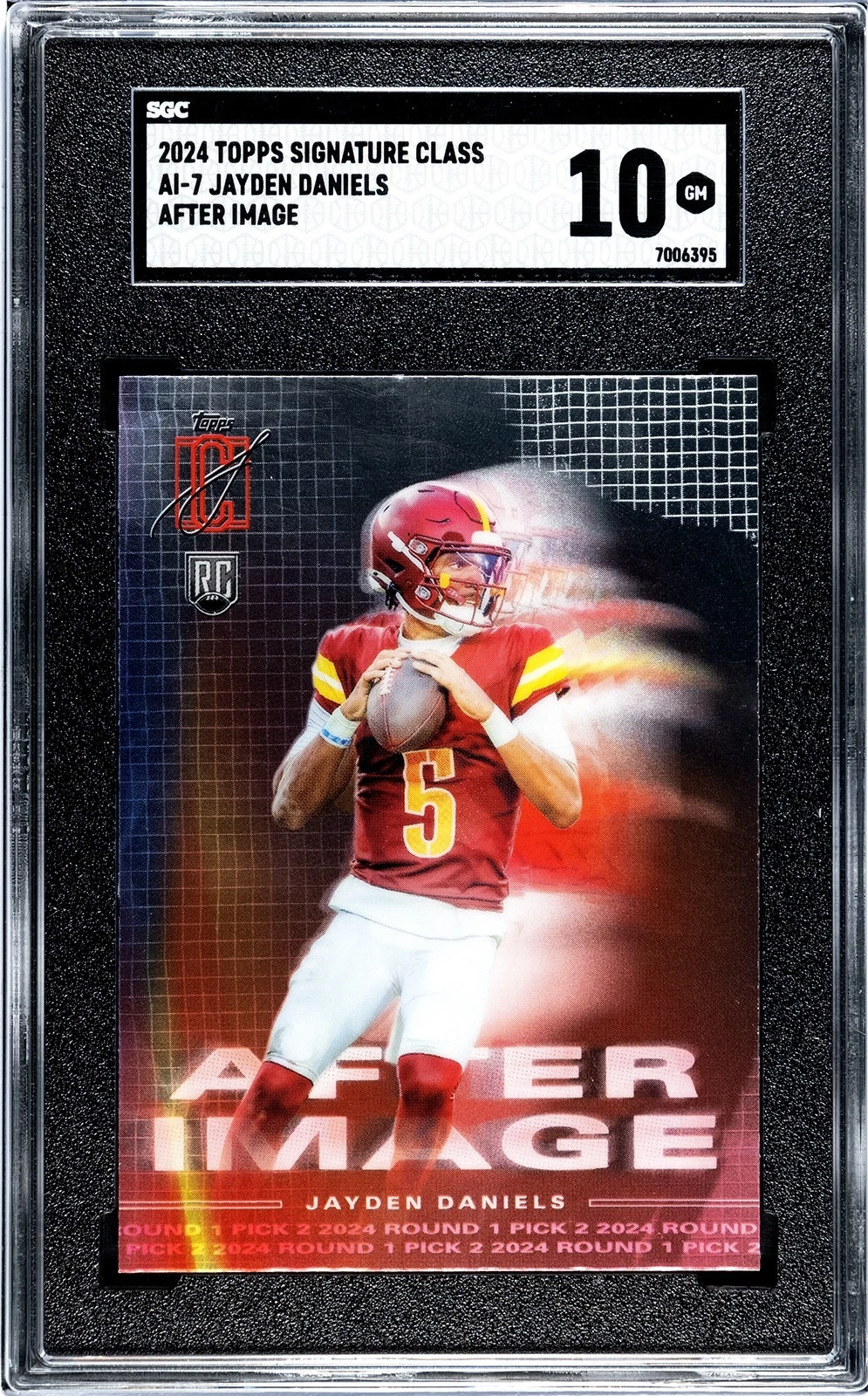 Jayden Daniels Topps Signature Class After Image #AI7 Orange
