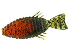 Deps Bull Flat 3 Soft Bait Lure Green Pumpkin Orange 6pcs New Bass Worm