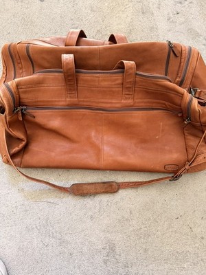 Vintage Dorado Genuine Leather Carry Duffle Bag 24'' Travel Shoulder Strap