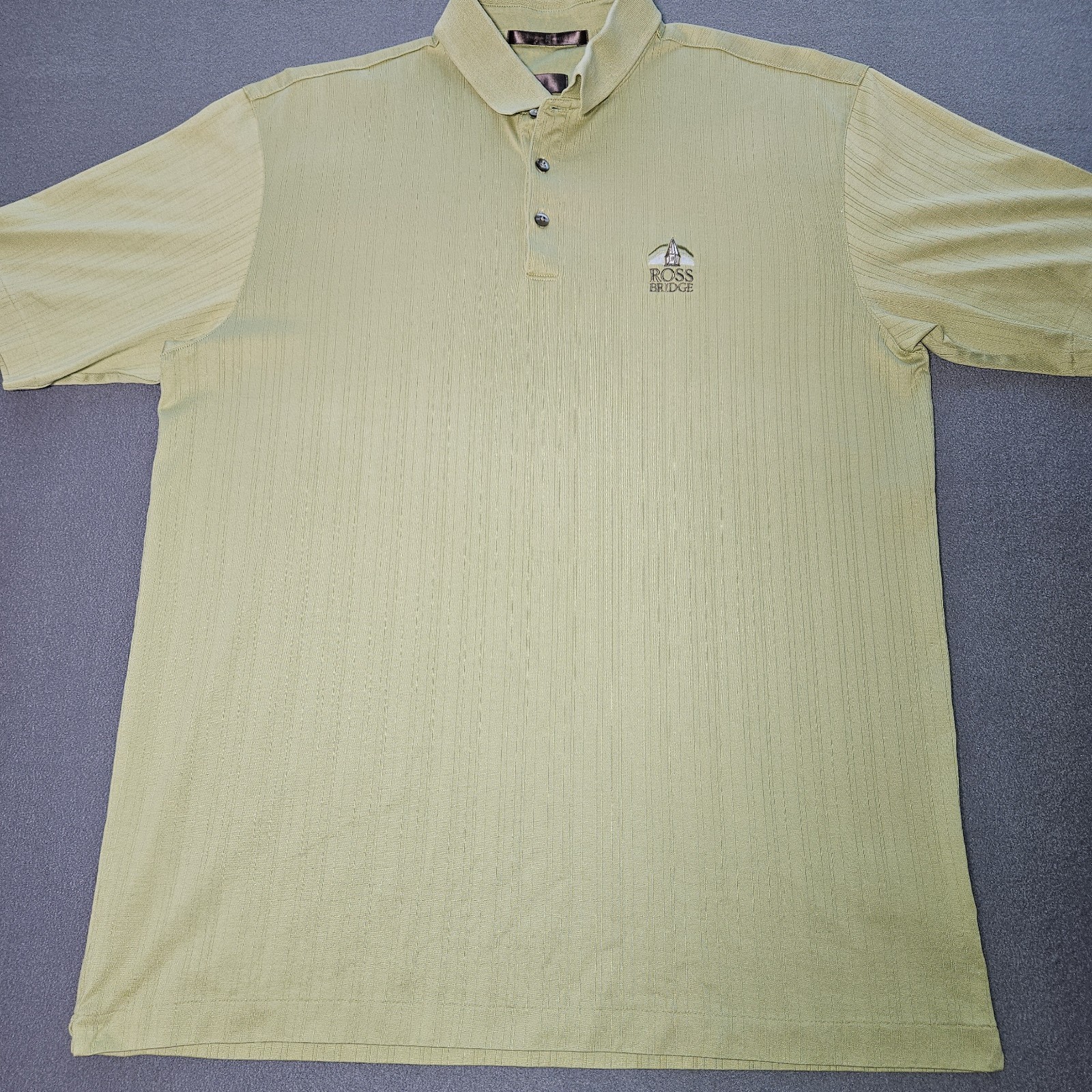 Vtg Nike Golf Tiger Woods Polo Men's L Y2K Ross Bridge Course Logo  Green