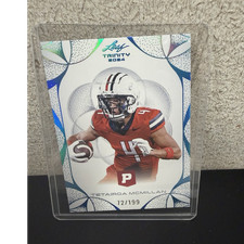 Leaf Trinity Pristine 2024 Tetairoa McMillan #91 Platinum Blue Foil 72/199