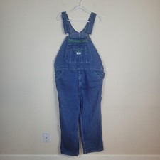 Liberty Overalls Mens 38x28 Blue Denim Bib Workwear Carpenter Utility Pockets