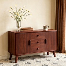 47.3" Modern Buffet Cabinet Wooden Handle Kitchen Dining Storage Cabinet